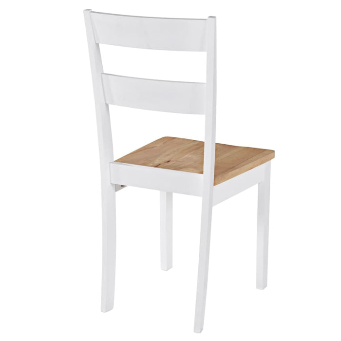 Dining Chairs 2 Pcs White Solid Rubber Wood Xaptln