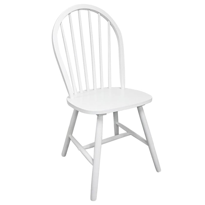 Dining Chairs 2 Pcs White Solid Rubber Wood Xaxbxl