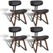 Dining Chairs 4 Pcs Bent Wood And Faux Leather Gl48055