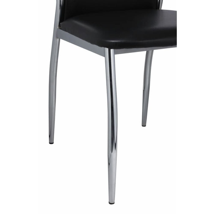 Dining Chairs 4 Pcs Black Faux Leather Gl17765