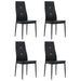 Dining Chairs 4 Pcs Black Faux Leather Gl53661