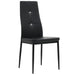 Dining Chairs 4 Pcs Black Faux Leather Gl53661