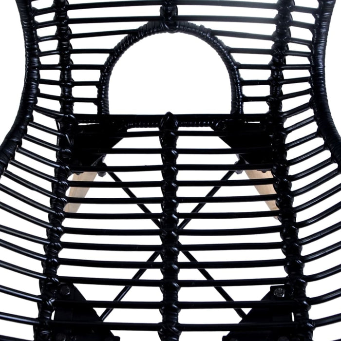 Dining Chairs 4 Pcs Black Natural Rattan Gl5066