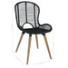 Dining Chairs 4 Pcs Black Natural Rattan Gl5066