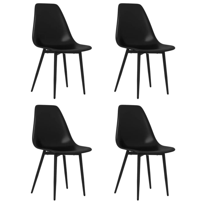 Dining Chairs 4 Pcs Black Pp Ttnbap