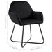 Dining Chairs 4 Pcs Black Velvet Xiiboo