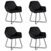 Dining Chairs 4 Pcs Black Velvet Xiiboo