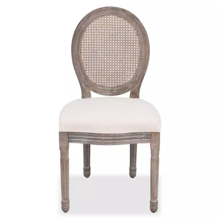 Dining Chairs 4 Pcs Cream Fabric Gl5509