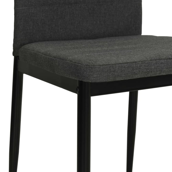 Dining Chairs 4 Pcs Dark Grey Fabric Gl52161