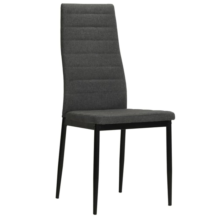 Dining Chairs 4 Pcs Dark Grey Fabric Gl52161