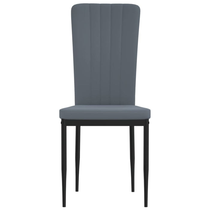 Dining Chairs 4 Pcs Dark Grey Velvet Txlobp