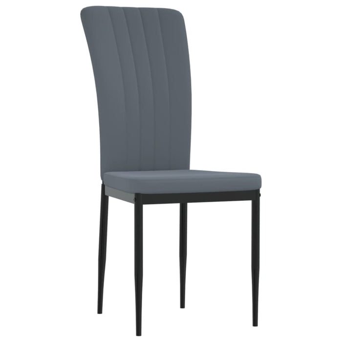 Dining Chairs 4 Pcs Dark Grey Velvet Txlobp