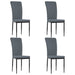 Dining Chairs 4 Pcs Dark Grey Velvet Txlobp