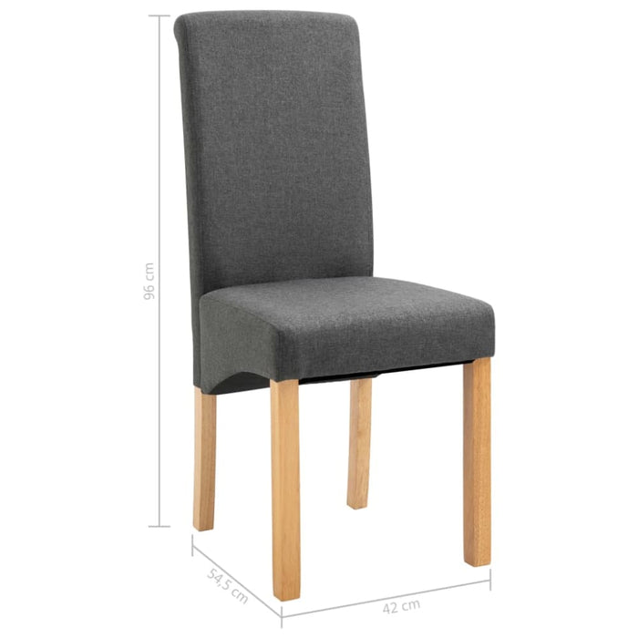 Dining Chairs 4 Pcs Grey Fabric Gl4959