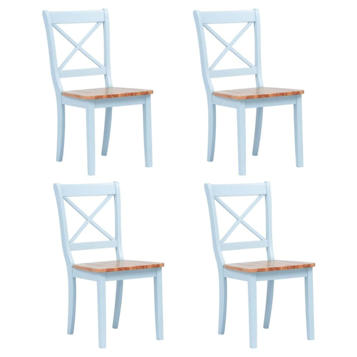 Dining Chairs 4 Pcs Grey And Light Wood Solid Rubber Xaitlo