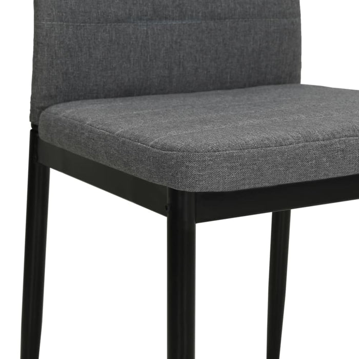 Dining Chairs 4 Pcs Light Grey Fabric Gl51961