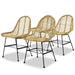 Dining Chairs 4 Pcs Natural Rattan Gl5445