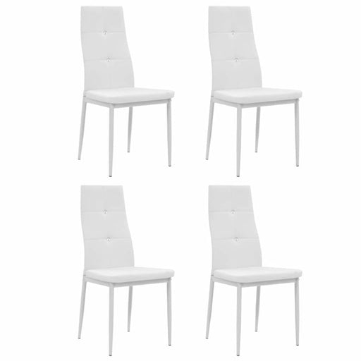 Dining Chairs 4 Pcs White Faux Leather Gl534619