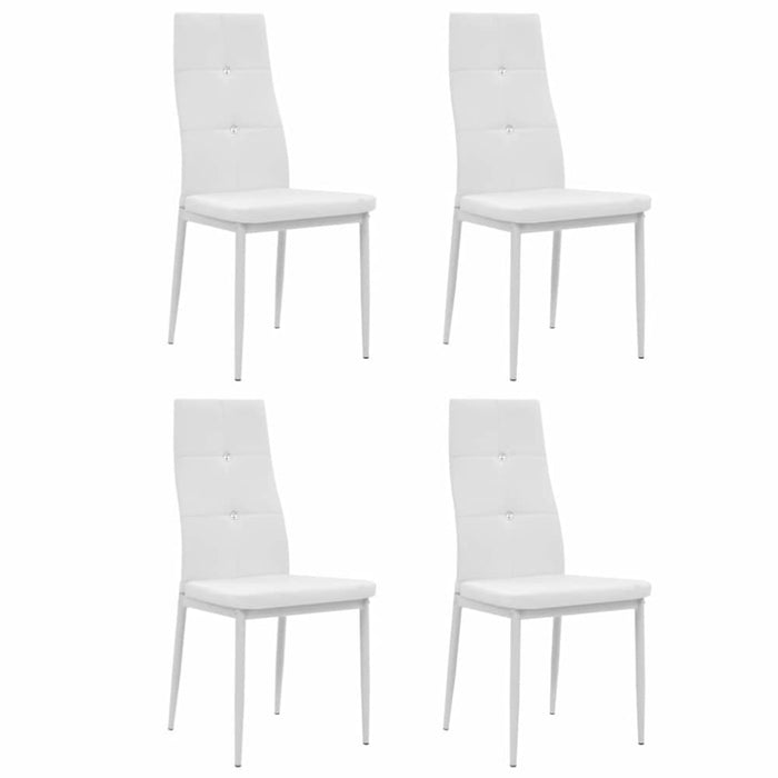 Dining Chairs 4 Pcs White Faux Leather Gl534619