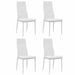 Dining Chairs 4 Pcs White Faux Leather Gl534619