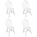 Dining Chairs 4 Pcs White Solid Rubber Wood Xaxbxi