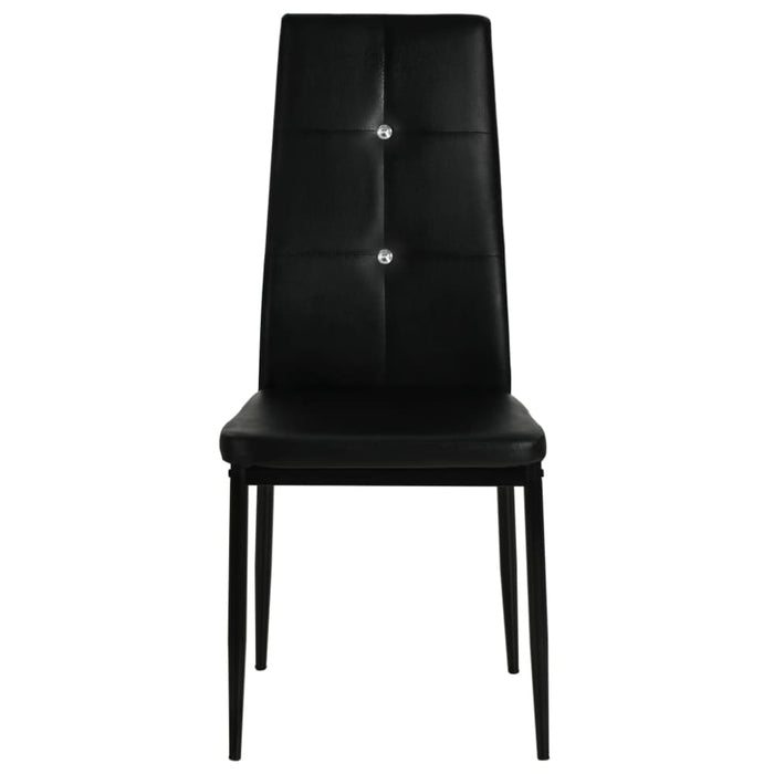 Dining Chairs 6 Pcs Black Faux Leather Gl42655