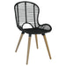 Dining Chairs 6 Pcs Black Natural Rattan Gl4175