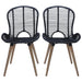 Dining Chairs 6 Pcs Black Natural Rattan Gl4175