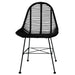 Dining Chairs 6 Pcs Black Natural Rattan Xipakk