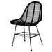 Dining Chairs 6 Pcs Black Natural Rattan Xipakk