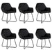 Dining Chairs 6 Pcs Black Velvet Xiibox