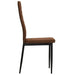 Dining Chairs 6 Pcs Brown Fabric Gl4315