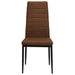 Dining Chairs 6 Pcs Brown Fabric Gl4315