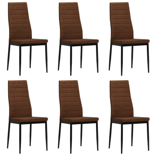 Dining Chairs 6 Pcs Brown Fabric Gl4315