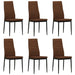 Dining Chairs 6 Pcs Brown Fabric Gl4315