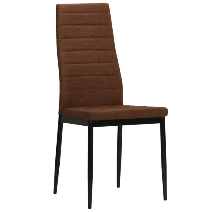 Dining Chairs 6 Pcs Brown Fabric Gl4315