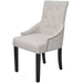 Dining Chairs 6 Pcs Cream Grey Fabric Gl4445