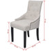 Dining Chairs 6 Pcs Cream Grey Fabric Gl4445