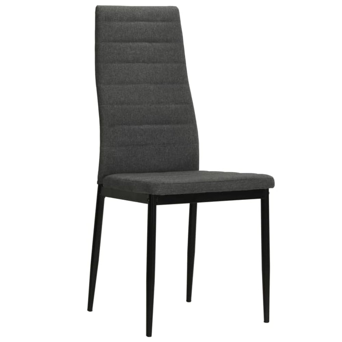 Dining Chairs 6 Pcs Dark Grey Fabric Gl42959