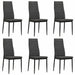 Dining Chairs 6 Pcs Dark Grey Fabric Gl42959