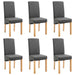 Dining Chairs 6 Pcs Grey Fabric Gl45269