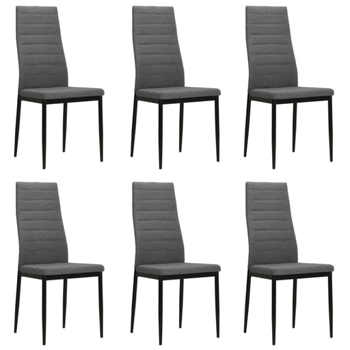 Dining Chairs 6 Pcs Light Grey Fabric Gl4285