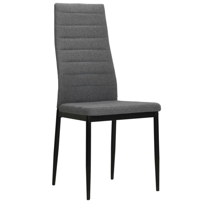 Dining Chairs 6 Pcs Light Grey Fabric Gl4285