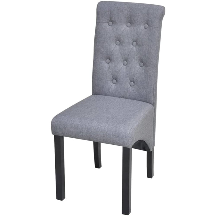 Dining Chairs 6 Pcs Light Grey Fabric Gl4466