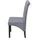 Dining Chairs 6 Pcs Light Grey Fabric Gl4466