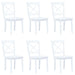 Dining Chairs 6 Pcs White Solid Rubber Wood Xiipat