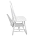 Dining Chairs 6 Pcs White Solid Rubber Wood Xixbkb