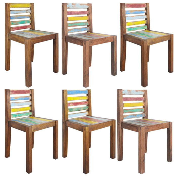 Dining Chairs 6 Pcs Solid Reclaimed Wood Gl23891