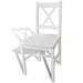 Dining Chairs 6 Pcs White Pinewood Gl453196