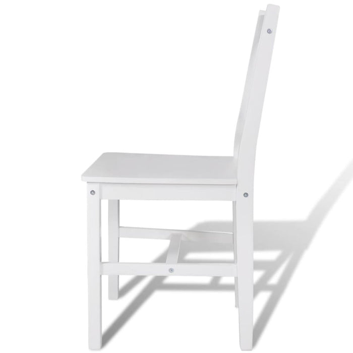 Dining Chairs 6 Pcs White Pinewood Gl453196